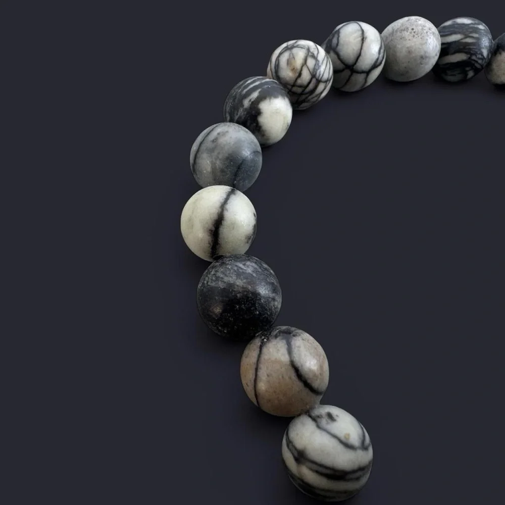 Picasso Jasper Gemstone Bead Bracelet 8mm